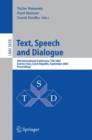 Text, Speech and Dialogue : 8th International Conference, TSD 2005, Karlovy Vary, Czech Republic, September 12-15, 2005, Proceedings - Book