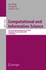 Computational and Information Science : First International Symposium, CIS 2004, Shanghai, China, December 16-18, 2004, Proceedings - eBook