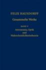 Felix Hausdorff - Gesammelte Werke Band 5 : Astronomie, Optik und Wahrscheinlichkeitstheorie - eBook