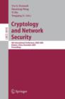 Cryptology and Network Security : 4th International Conference, CANS 2005, Xiamen, China, December 14-16, 2005, Proceedings - Book