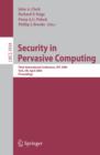 Security in Pervasive Computing : Third International Conference, SPC 2006, York, UK, April 18-21, 2006, Proceedings - eBook