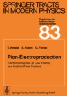 Pion-Electroproduction : Electroproduction at Low Energy and Hadron Form Factors - eBook