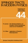 Springer Tracts in Modern Physics : Ergebnisse der exakten Naturwissenschaften Volume 44 - eBook