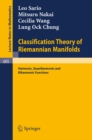Classification Theory of Riemannian Manifolds : Harmonic, Quasiharmonic and Biharmonic Functions - eBook