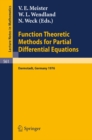Function Theoretic Methods for Partial Differential Equations : Proceedings of the International Symposium Held at Darmstadt, Germany, 12-15 April 1976 - eBook