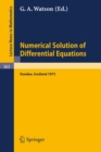 Conference on the Numerical Solution of Differential Equations : Dundee 1973 - eBook