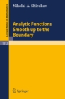Analytic Functions Smooth up to the Boundary - eBook