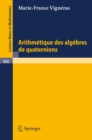 Arithmetique des algebres de quaternions - eBook