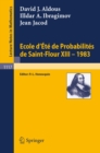 Ecole d'Ete de Probabilites de Saint-Flour XIII, 1983 - eBook