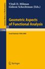 Geometric Aspects of Functional Analysis : Israel Seminar 1996-2000 - Book