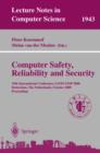 Computer Safety, Reliability and Security : 19th International Conference, SAFECOMP 2000, Rotterdam, the Netherlands, October 24-27, 2000 Proceedings - Book
