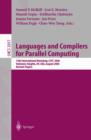 Languages and Compilers for Parallel Computing : 13th International Workshop, LCPC 2000, Yorktown Heights, NY, USA, August 10-12, 2000, Revised Papers 13th International Workshop, LCPC 2000, Yorktown - Book