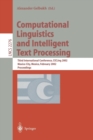 Computational Linguistics and Intelligent Text Processing : Third International Conference, Cicling 2002, Mexico City, Mexico, February 17-23, 2002 Proceedings - Book