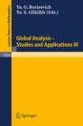 Global Analysis. Studies and Applications III - eBook
