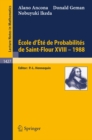 Ecole d'Ete de Probabilites de Saint-Flour XVIII - 1988 - eBook