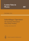 Schrodinger Operators The Quantum Mechanical Many-Body Problem : Proceedings of a Workshop Held at Aarhus, Denmark 15 May - 1 August 1991 - eBook