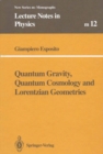 Quantum Gravity, Quantum Cosmology and Lorentzian Geometries - eBook