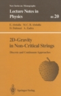 2D-Gravity in Non-Critical Strings : Discrete and Continuum Approaches - eBook