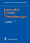 Chronischer Schmerz - Therapiekonzepte - Book
