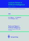 Sorts and Types in Artificial Intelligence : Workshop, Eringerfeld, Frg, April 24-26, 1989, Proceedings - Book