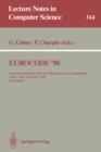 Eurocode '90 : International Symposium on Coding Theory and Applications, Udine, Italy, November 5-9, 1990. Proceedings - Book