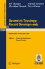 Geometric Topology : Lectures Given on the 1st Session of the Centro Internazionale Matematico Estivo (C.I.M.E.) Held at Monteca- Tini Terme, Italy, June 4-12, 1990 - Book
