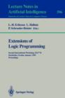 Extensions of Logic Programming : Second International Workshop, ELP '91, Stockholm, Sweden, January 27-29, 1991 - Proceedings - Book