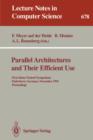 Parallel Architectures and Their Efficient Use : First Heinz Nixdorf Symposium, Paderborn, Germany, November 11-13, 1992 - Proceedings - Book