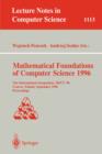 Mathematical Foundations of Computer Science : 21st International Symposium, Mfcs' 96, Crakow, Poland, September 2 - 6, 1996. Proceedings 21th International Symposium, MFCS '96, Crakow, Poland, Septem - Book