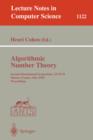 Algorithmic Number Theory : Second International Symposium, Ants-II, Talence, France, May 18 - 23, 1996, Proceedings International Symposium, ANTS-II, Talence, France, May 18-24, 1996 - Proceedings 2n - Book