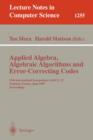 Applied Algebra, Algebraic Algorithms and Error-Correcting Codes : 12th International Symposium, Aaecc-12, Toulouse, France, June 23-27, 1997: Proceedings - Book