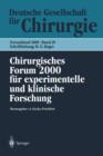 Chirurgisches Forum 2000 fï¿½r experimentelle und klinische Forschung : 117. Kongreï¿½ der Deutschen Gesellschaft fï¿½r Chirurgie Berlin, 02.05.-06.05.2000 - Book