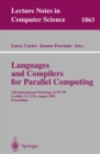 Languages and Compilers for Parallel Computing : 12th International Workshop, LCPC'99 LA Jolla, Ca, USA, August 4-6, 1999 Proceedings - Book