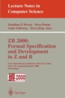 ZB 2000 : Formal Specification and Development in Z and B - Book