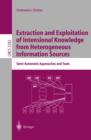 Extraction and Exploitation of Intensional Knowledge from Heterogeneous Information Sources : Semi-Automatic Approaches and Tools - eBook