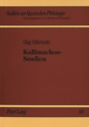 Kallimachos-Studien - Book