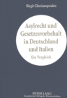 Asylrecht und Gesetzesvorbehalt in Deutschland und Italien : Ein Vergleich - Book