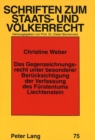 Das Gegenzeichnungsrecht unter besonderer Beruecksichtigung der Verfassung des Fuerstentums Liechtenstein - Book