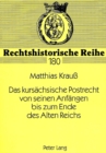 Das kursaechsische Postrecht von seinen Anfaengen bis zum Ende des Alten Reichs - Book