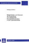 Moeglichkeiten Und Grenzen Der Anwendung Von Statistischen Konzentrationsmassen in Der Fusionskontrolle - Book