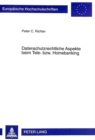 Datenschutzrechtliche Aspekte Beim Tele- Bzw. Homebanking - Book
