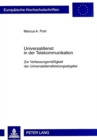 Universaldienst in der Telekommunikation : Zur Verfassungsmaeigkeit der Universaldienstleistungsabgabe - Book