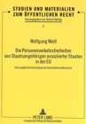 Die Personenverkehrsfreiheiten von Staatsangehoerigen assoziierter Staaten in der EU : Eine vergleichende Analyse der Assoziationsabkommen - Book