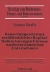 Bewertungsrelevanz veroeffentlichter Kapitalflurechnungen boersennotierter deutscher Unternehmen - Book