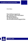 Das Verfassungsprinzip der Toleranz unter besonderer Beruecksichtigung der Rechtsprechung des Bundesverfassungsgerichtes - Book