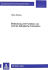 Bedeutung Und Funktion Von «And» ALS Dialogische Instruktion : Eine Funktionale Analyse Von Verbindungen Mit «And» - Book