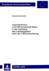 Leasingnehmer Und Refinanzierende Bank in Der Insolvenz Des Leasinggebers Nach Der Insolvenzordnung - Book