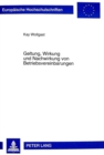 Geltung, Wirkung Und Nachwirkung Von Betriebsvereinbarungen - Book