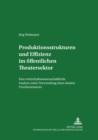 Produktionsstrukturen und Effizienz im oeffentlichen Theatersektor : Eine wirtschaftswissenschaftliche Analyse unter Verwendung eines dualen Frontieransatzes - Book