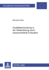 Qualitaetsentwicklung in Der Weiterbildung Durch Praxisorientierte Evaluation - Book
